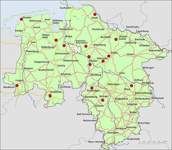 Betreuungsstationen in Niedersachsen