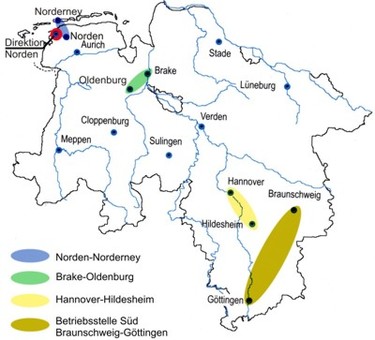 Karte der Standorte