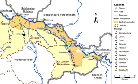 Pegelstände an der Elbe