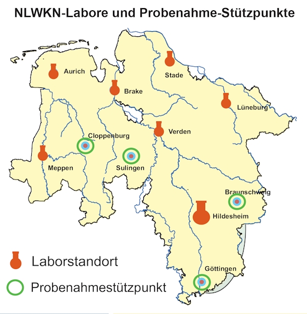 Labore und Probenahmestützpunkte