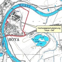 Ausschnitt aus dem Übersichtsplan zur Hochwasserschutzplanung "Hoya-Ost"