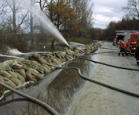 Hochwasserbekämpfung an der Hase 2008