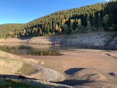 Niedrigwasser in der Okertalsperre 2018