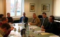 Führungsmannschaft Cloppenburg bei Pressekonferenz