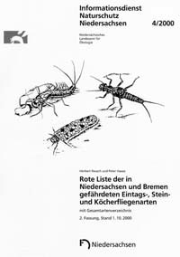 Rote Liste Eintags,- Stein- u. Köcherfliegen