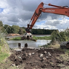 Bagger im Einsatz