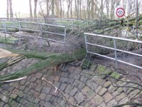 Strumschäden an der Grenzschleuse bei Nordhorn