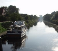 Ems-Jade-Kanal: Blick von Westgaste nach Kirchdorf