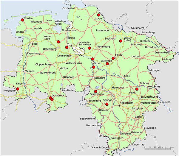 Betreuungsstationen in Niedersachsen