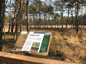 An geeigneten Stellen wurden die Infotafeln am Moorerlebnispfad in Resse/ Otternhagener Moor neu montiert.