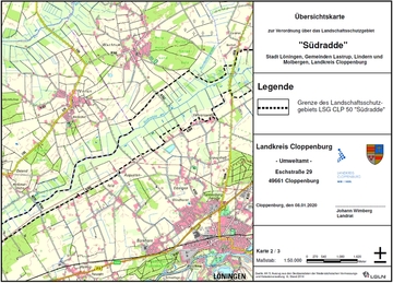 Übersichtskarte zur Verordnung des Gebietes