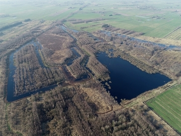 Drohnenaufnahmen vom Oederquarter Moor nach erfolgreicher Umsetzung der Maßnahmen im Frühling 2022