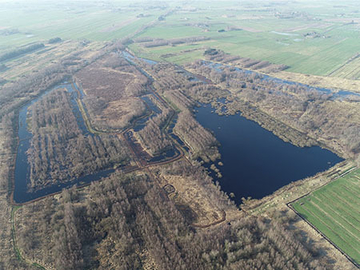 Drohnenaufnahmen vom Oederquarter Moor nach erfolgreicher Umsetzung der Maßnahmen im Frühling 2022