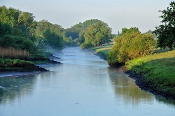 Seeve kurz vor der Mündung in die Elbe