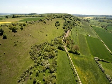 Landschaftsstruktur am Weperhang. Blickrichtung Süden.