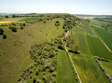 Landschaftsstruktur am Weperhang. Blickrichtung Süden.