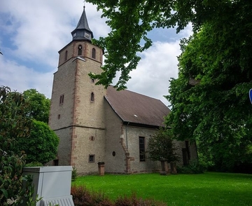 Kirche in Greene mit Wochenstubenquartier des Großen Mausohrs