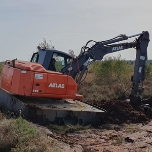 Pontonbagger im Bissendorfer Moor