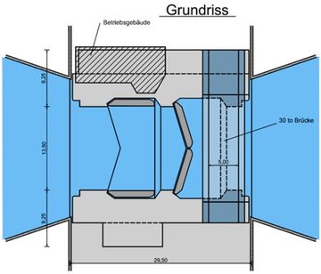 Draufsicht Sperrwerk-Abbenfleth