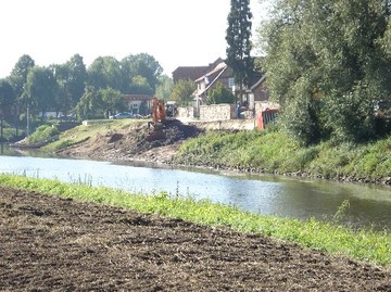 Bau des neuen Siels: Vorbereitende Arbeiten