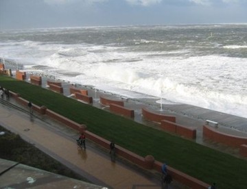 Sturmflut 9. November, Norderney, Georgshöhe.