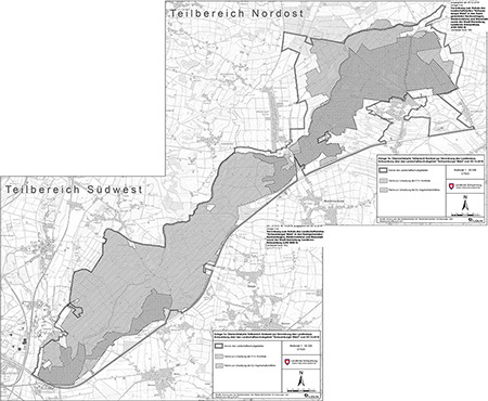 Übersicht der Verordnungskarte des Landschaftsschutzgebietes "Schaumburger Wald"