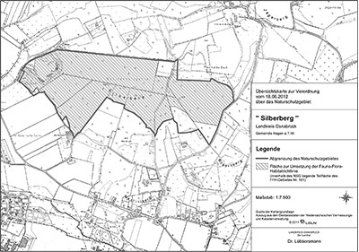 Verordnungskarte zum NSG "Silberberg"