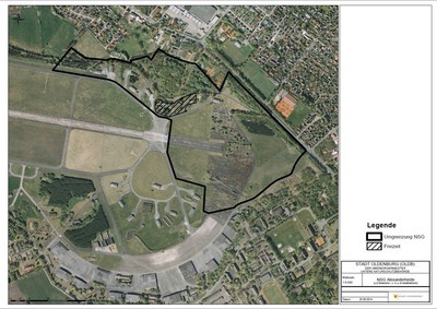 Verordnungskarte zum Naturschutzgebiet WE 282 "Alexanderheide"