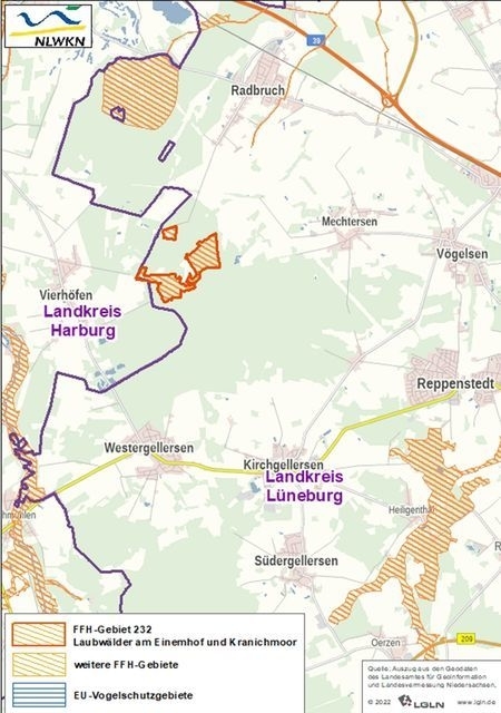 FFH-Gebiet 232 Laubwälder am Einemhof und Kranichmoor