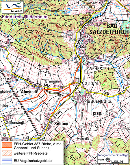 FFH-Gebiet 387 Riehe, Alme, Gehbeck und Subeck