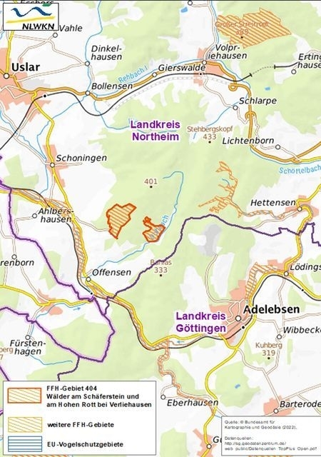 FFH-Gebiet 404 Wälder am Schäferstein und am Hohen Rott bei Verliehausen