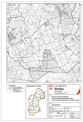 Übersichtskarte zur Verordnung über das Naturschutzgebiet "Goldenstedter Moor"