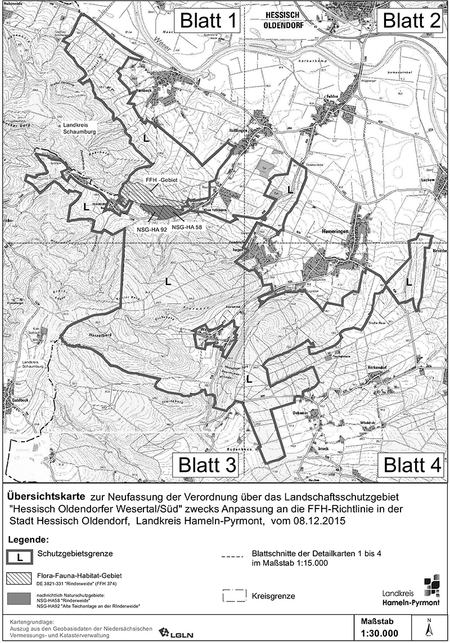 Übersicht der Verordnungskarte