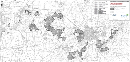 Übersichtskarte der Verordnung des Naturschutzgebiets "Natura 2000-Naturschutzgebiet in der unteren Haseniederung"