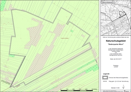 Verordnungskarte des Naturschutzgebietes "Oederquarter Moor"