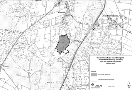 Übersichtskarte der Verordnung des Naturschutzgebiets "Wolfsgrund"