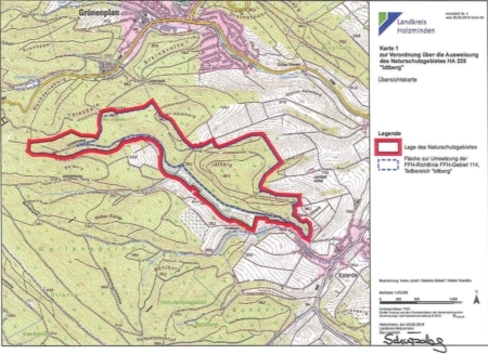 Verordnungskarte des Naturschutzgebietes "Idtberg"