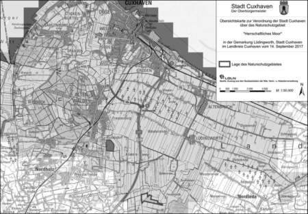 Übersichtskarte der Verordnung des Naturschutzgebietes "Herrschaftliches Moor"
