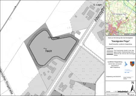 Verordnungskarte des Naturschutzgebietes "Sandgrube Pirgo"