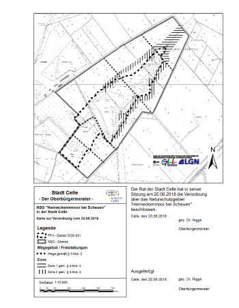 Verordnungskarte des Naturschutzgebietes
