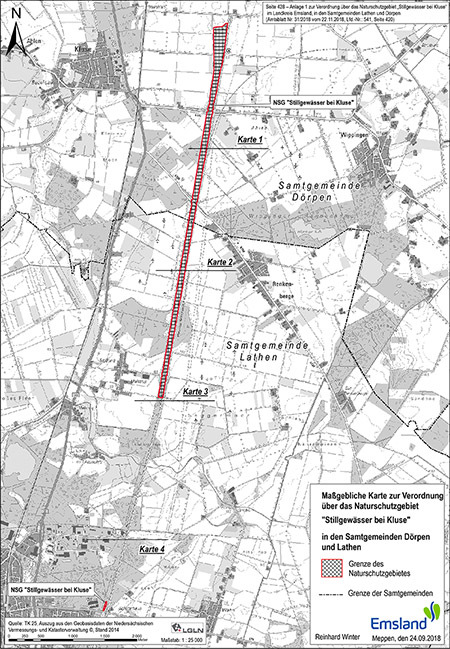 Verordnungskarte des Naturschutzgebietes "Esterfelder Moor"