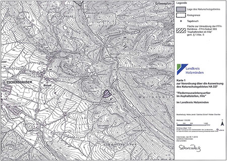 Verordnungskarte des Schutzgebietes