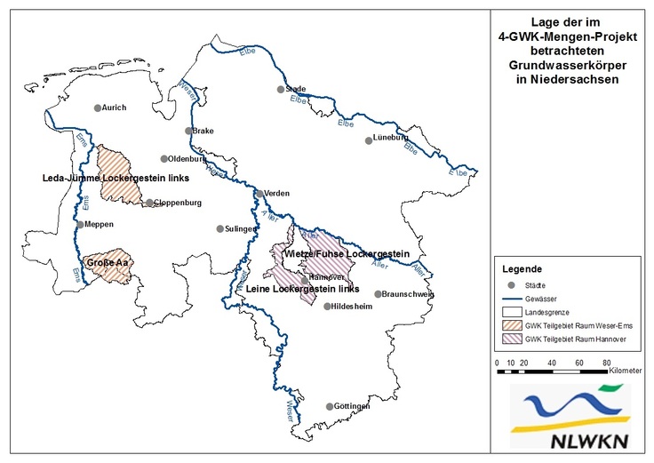Uebersichtskarte zum 4-GWK-Projekt