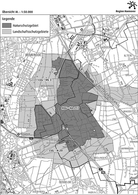 Übersicht der Verordnungskarte des Gebietes Bockmerholz Gaim