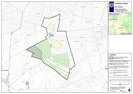 Übersichtskarte der Verordnung des Naturschutzgebietes Langenbrügger Moor