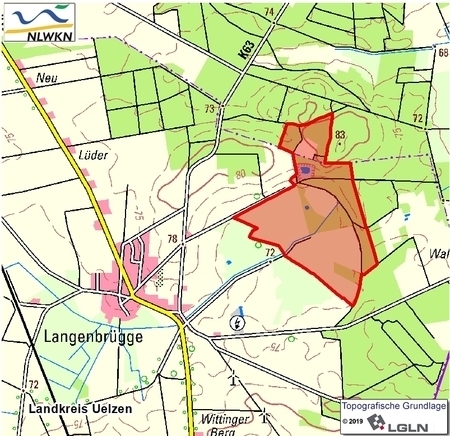 Übersichtskärtchen zum Naturschutzgebiet Langenbrügger Moor