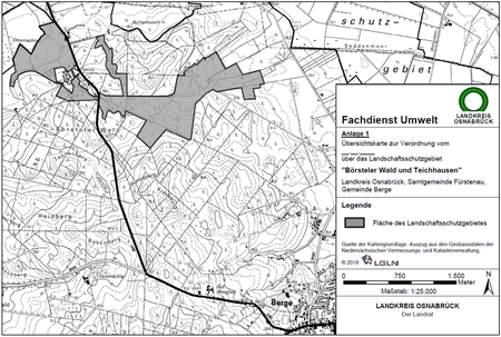 Verordnungsübersichtskarte des Landschaftsschutzgebietes