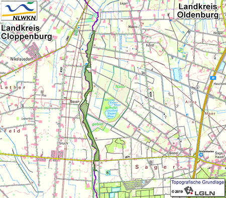 Übersichtskärtchen zum Landschaftschutzgebiet "Lethetal"