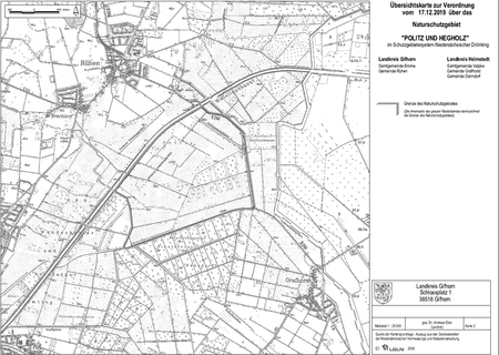 Verordnungskarte des Schutzgebietes
