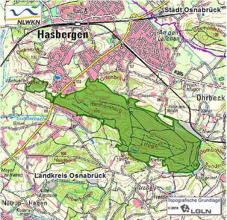 Übersichtskarte des Landschaftsschutzgebietes